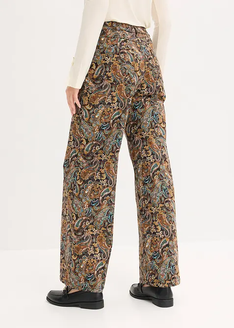 Strečové kalhoty Wide Leg, s bavlnou, bonprix