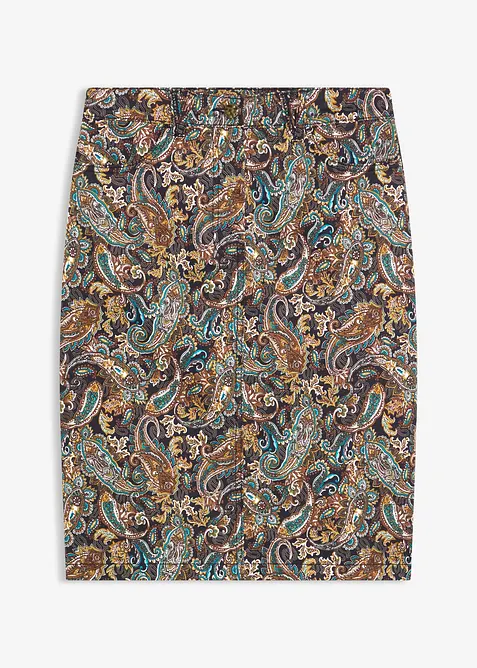 Strečová sukně s bavlnou, bonprix