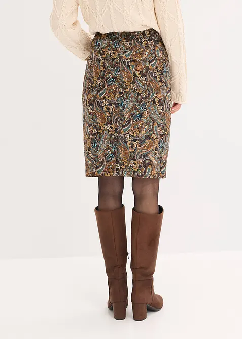 Strečová sukně s bavlnou, bonprix