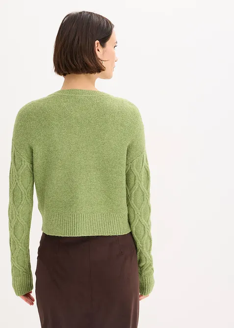 Kabátek ve stylu bomber, s podílem vlny, bonprix