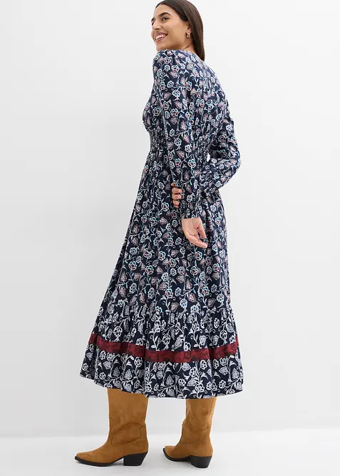 Maxi šaty ze splývavé viskózy, bonprix