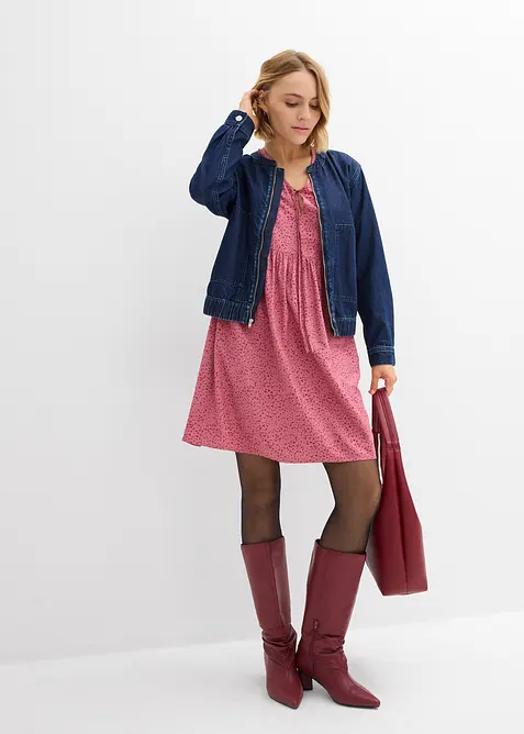 Tunikové šaty ze splývavé viskózy, bonprix