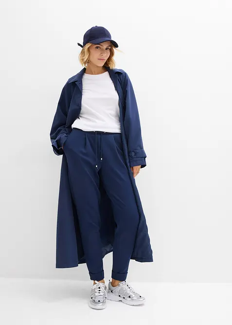 Kalhoty bez zap&iacute;n&aacute;n&iacute;, se spl&yacute;vavou visk&oacute;zou, bonprix