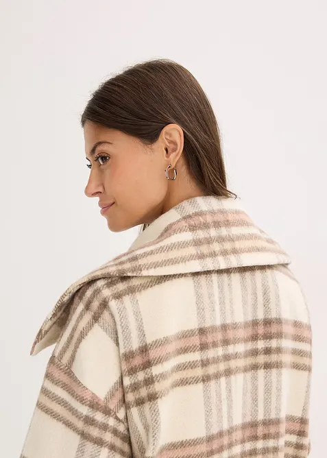 Oversize kab&aacute;t z měkk&eacute; vlněn&eacute; směsi, bonprix