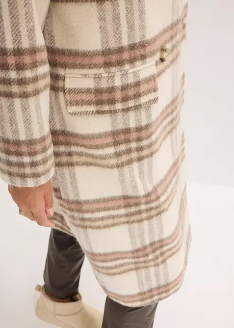 Oversize kab&aacute;t z měkk&eacute; vlněn&eacute; směsi, bonprix