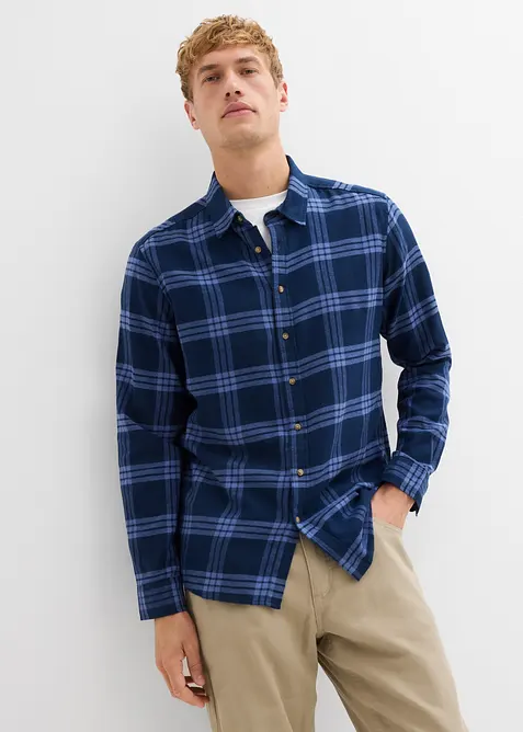 Flanelová košile s dlouhým rukávem, z čisté organické bavlny, bonprix