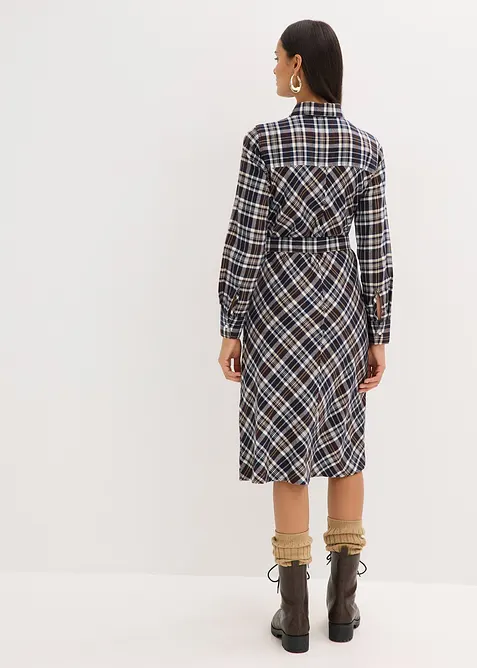 Košilové šaty z měkkého flanelu, bonprix