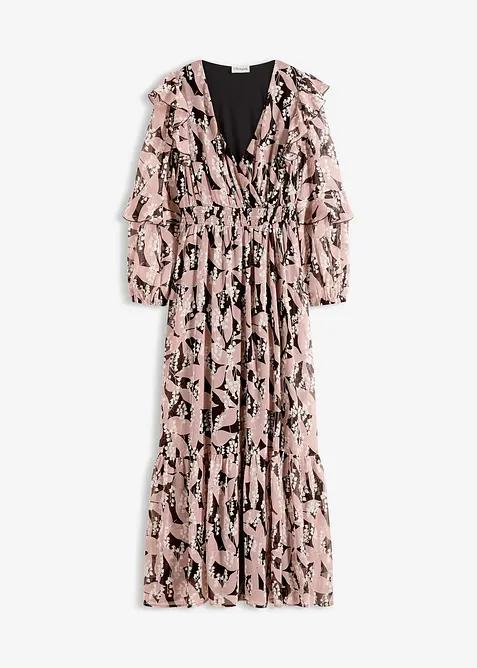 Šifónové šaty s volány, bonprix