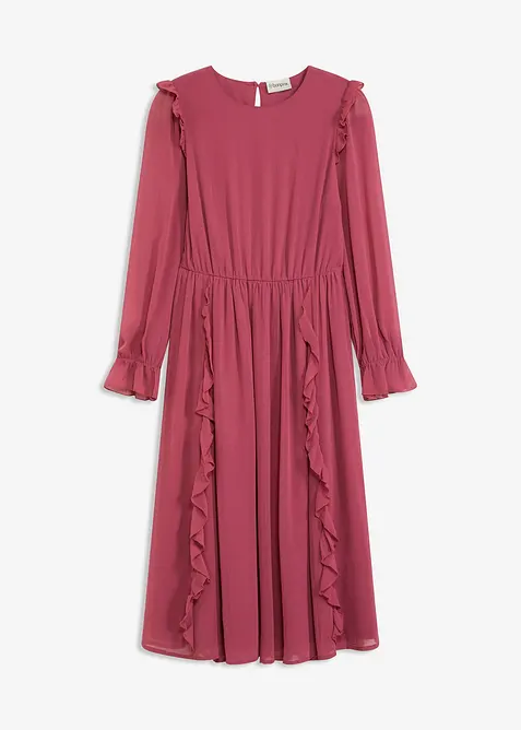 Šifónové šaty s volány, bonprix