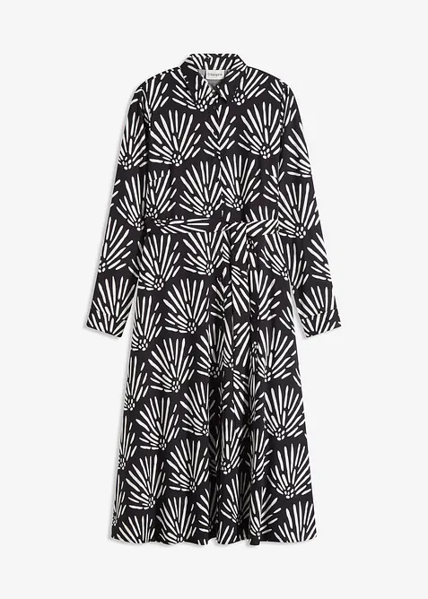 Midi šaty ze splývavé viskózy, bonprix