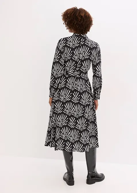 Midi šaty ze splývavé viskózy, bonprix