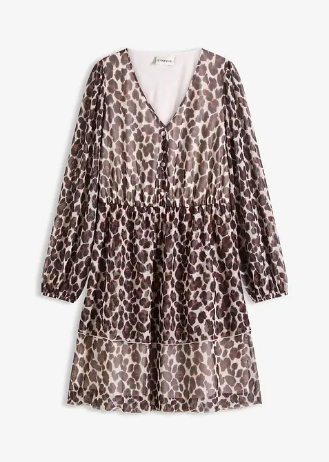 Tunikové šaty z měkké síťoviny, bonprix