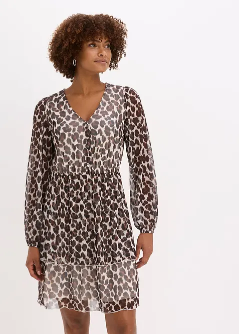 Tunikové šaty z měkké síťoviny, bonprix