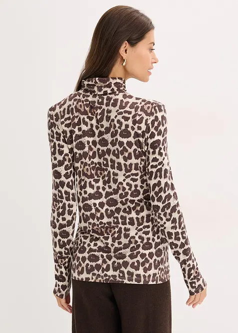 Tričko s dlouh&yacute;m ruk&aacute;vem z měkk&eacute; směsi s visk&oacute;zou, bonprix