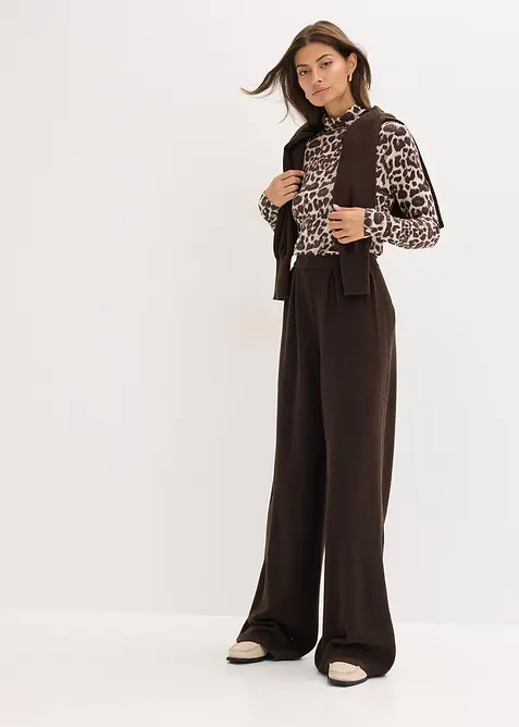 Tričko s dlouh&yacute;m ruk&aacute;vem z měkk&eacute; směsi s visk&oacute;zou, bonprix