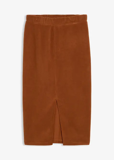 Midi sukně z flísu Polar, bonprix