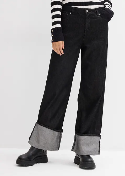 Džíny Baggy, Mid Waist, bonprix