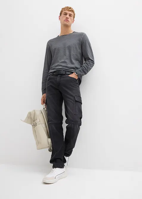 Triko s dlouhým rukávem a sepraným vzhledem (2 ks v balení), bonprix