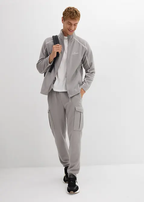 Hřejiv&aacute; fl&iacute;sov&aacute; bunda se sportovn&iacute;mi detaily, bonprix