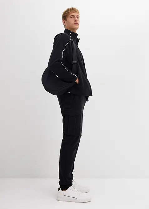 Hřejivá flísová bunda se sportovními detaily, bonprix