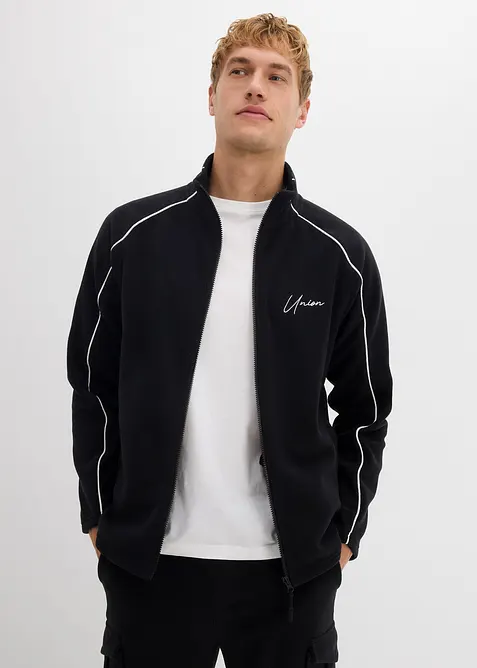 Hřejivá flísová bunda se sportovními detaily, bonprix