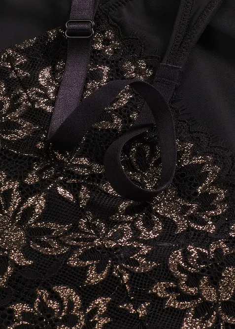 Stahovací body s lehkým tvarujícím efektem a třpytivou přízí, bonprix