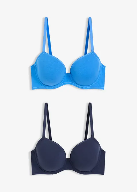 Vyztužená podprsenka s kosticemi a organickou bavlnou (2 ks v balení), bonprix