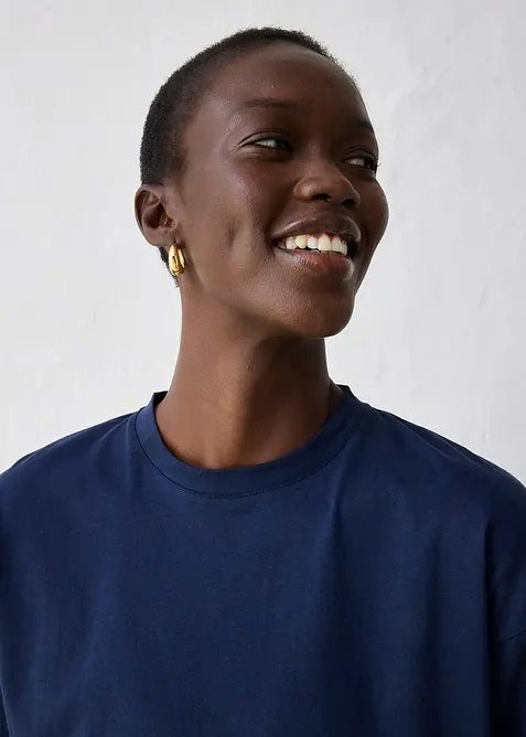 Tričko s lichoběžníkovým střihem a s podílem hedvábí, bonprix