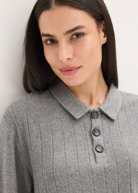 Domácí souprava z měkkého žebrovaného materiálu, oversize, bonprix