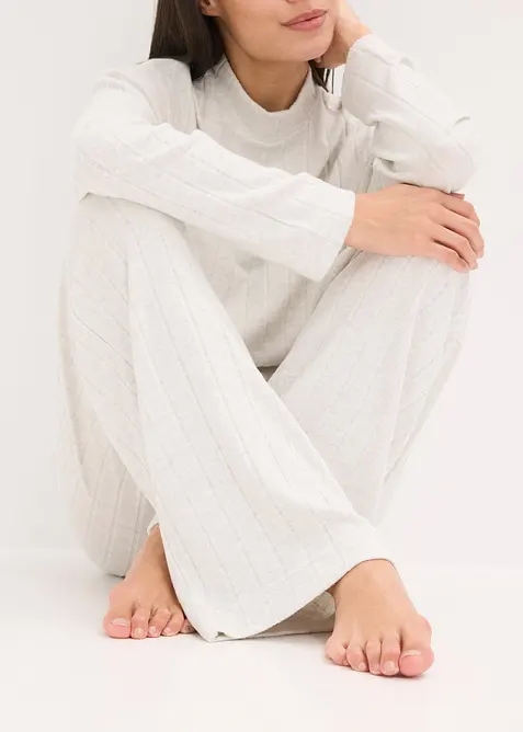 Dom&aacute;c&iacute; souprava z měkk&eacute;ho žebrovan&eacute;ho materi&aacute;lu, oversize, bonprix