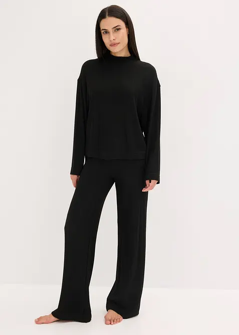 Dom&aacute;c&iacute; souprava z měkk&eacute;ho žebrovan&eacute;ho materi&aacute;lu, oversize, bonprix