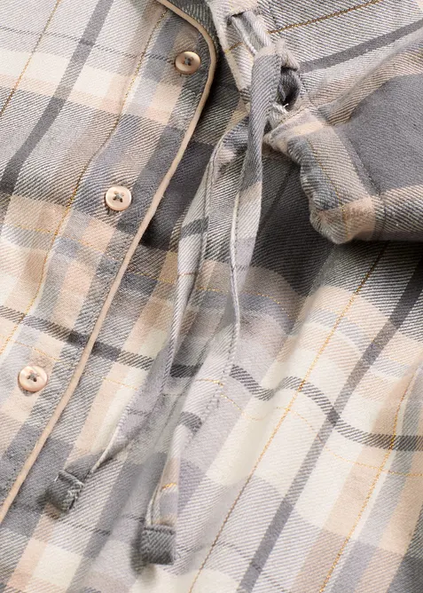 Tkané flanelové pyžamo se třpytivou přízí a dárkovou taškou, bonprix