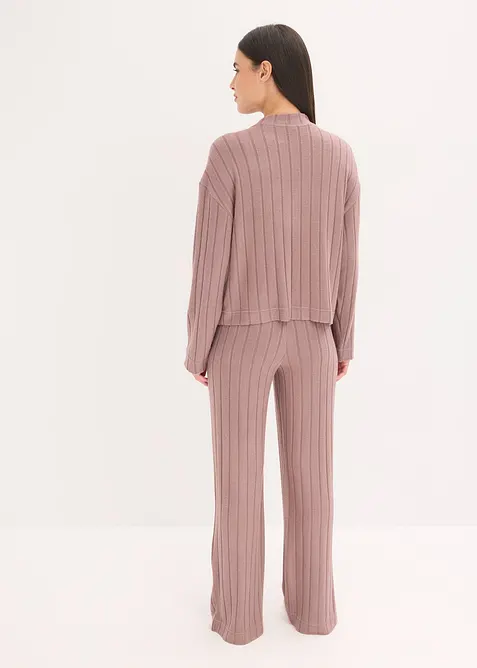 Domácí souprava z měkkého žebrovaného materiálu, oversize, bonprix