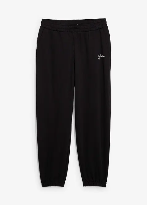 Joggingové kalhoty z čisté bavlny, Loose Fit, bonprix