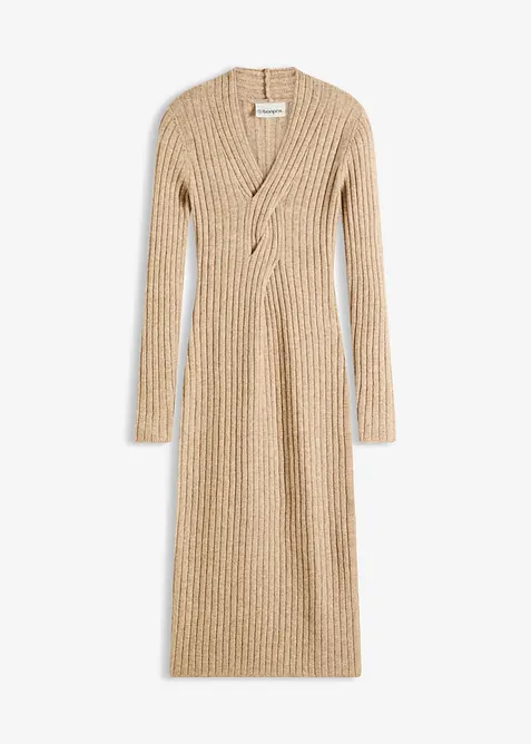 Pletené šaty s podílem vlny, bonprix