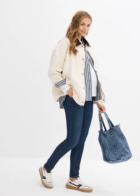 Těhotenské džíny s organickou bavlnou, Skinny, bonprix