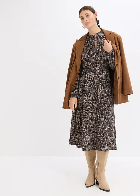 Žerzejové midi šaty, bonprix