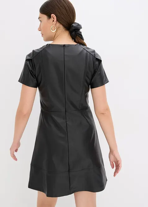 Krátké šaty z umělé kůže, bonprix