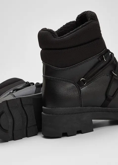 Šněrovací kotníková obuv s podšívkou, bonprix