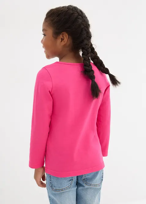 Dívčí triko s dlouhým rukávem, organická bavlna (2 ks), bonprix