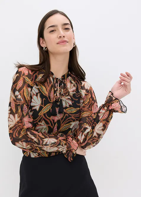 Tunikové triko z měkké síťoviny, bonprix