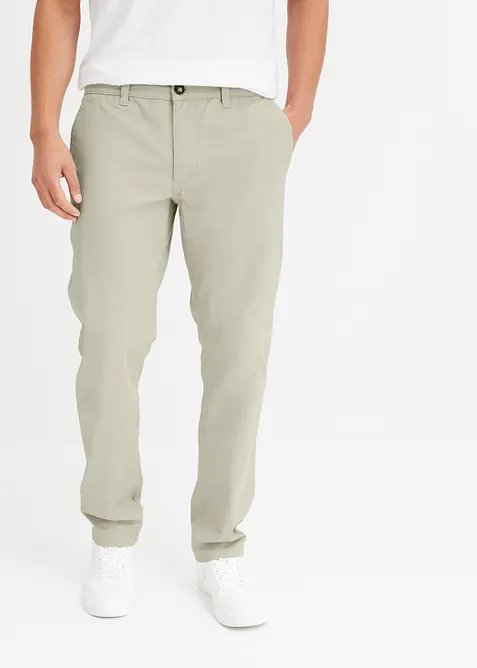 Strečové chino kalhoty Relaxed Fit s organickou bavlnou, Straight, bonprix