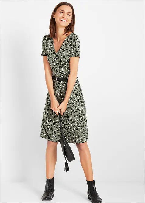 Úpletové šaty ze splývavé viskózové směsi, bonprix