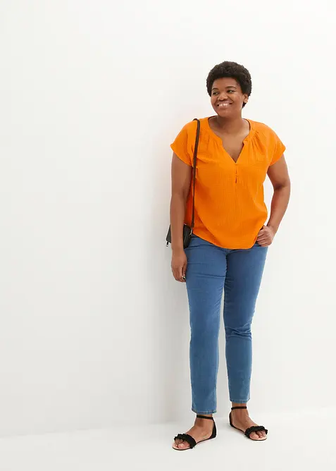 Mu&scaron;el&iacute;nov&yacute; halenkov&yacute; top z čist&eacute; bavlny, bonprix