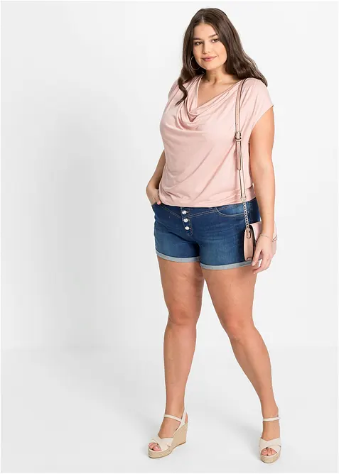 Tričko s výstřihem zvaným voda, z viskózové směsi, bonprix