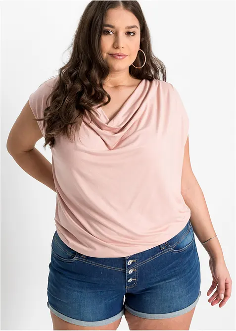 Tričko s výstřihem zvaným voda, z viskózové směsi, bonprix