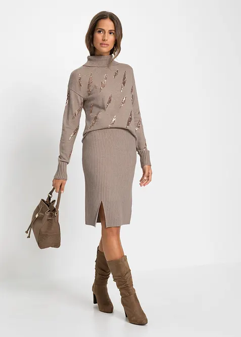 Oversize svetr z měkk&eacute; visk&oacute;zov&eacute; směsi, bonprix