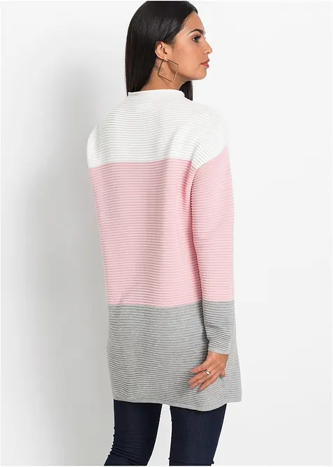 Pruhovaný dlouhý pulovr, bonprix