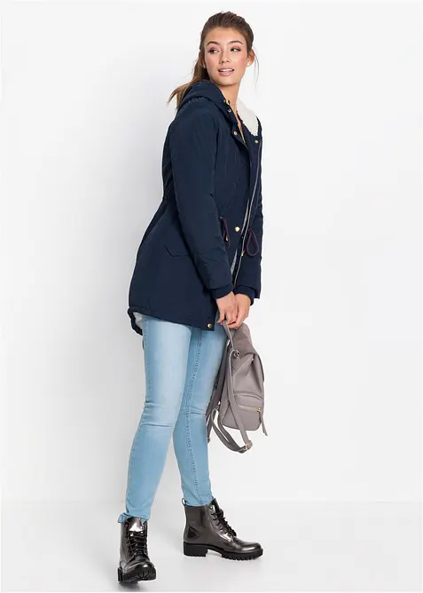 Parka s flísem z medvídkového plyše, bonprix