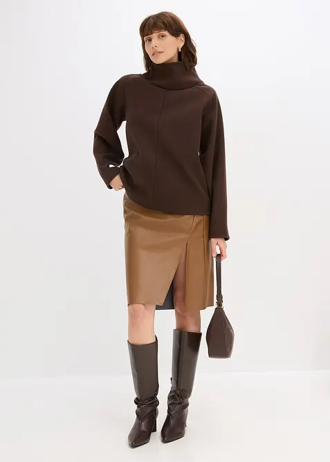 Svetr s rol&aacute;kov&yacute;m l&iacute;mcem, bonprix